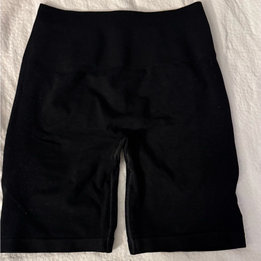 Black High-Waisted Biker Shorts